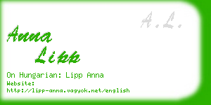 anna lipp business card